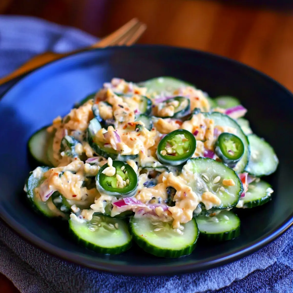 Jalapeno Popper Cucumber Salad