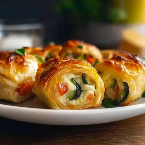 Cheesy Baked Veggie Rolls