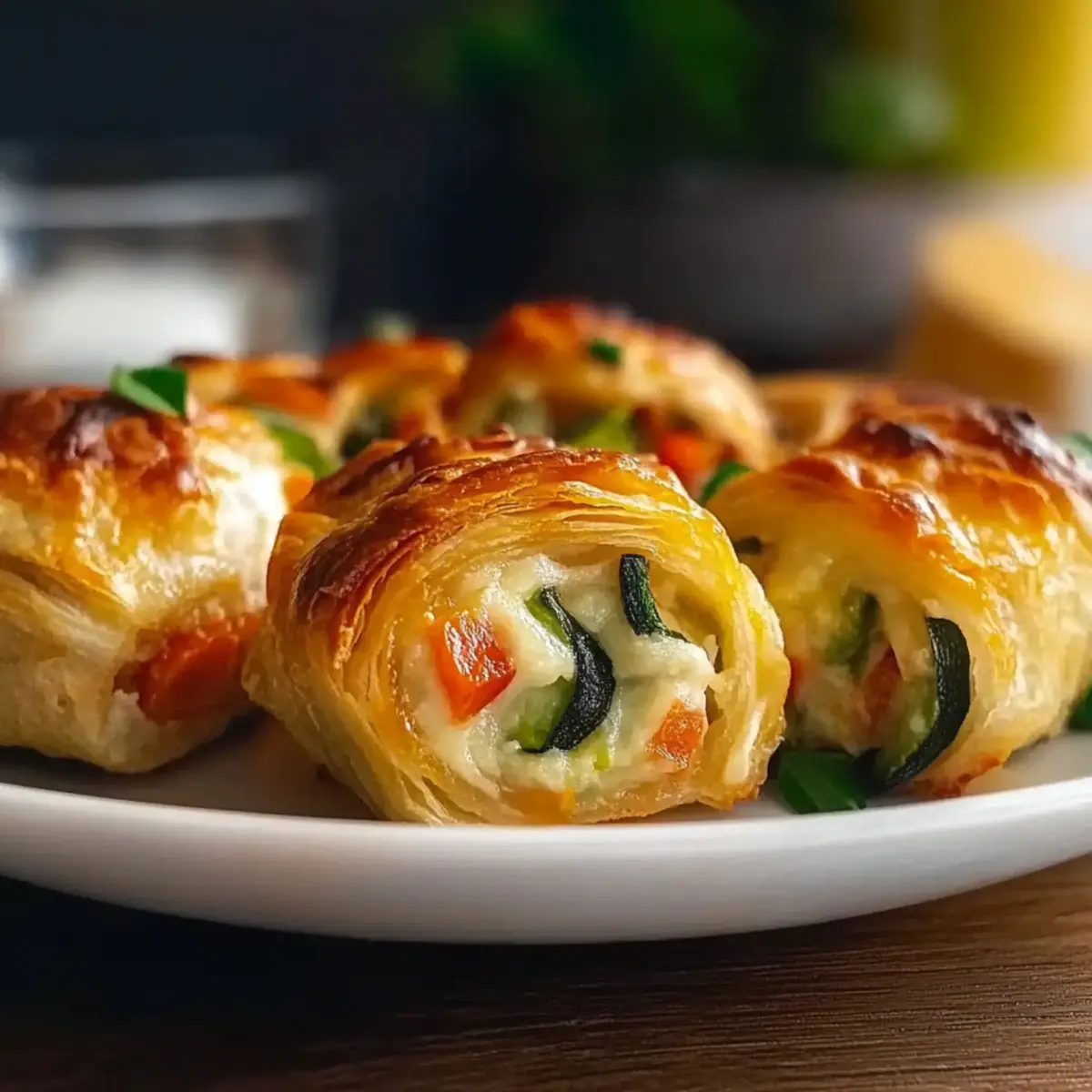Cheesy Baked Veggie Rolls