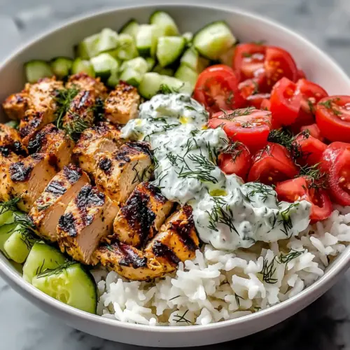 Mediterranean Lemon-Dill Chicken Bowls