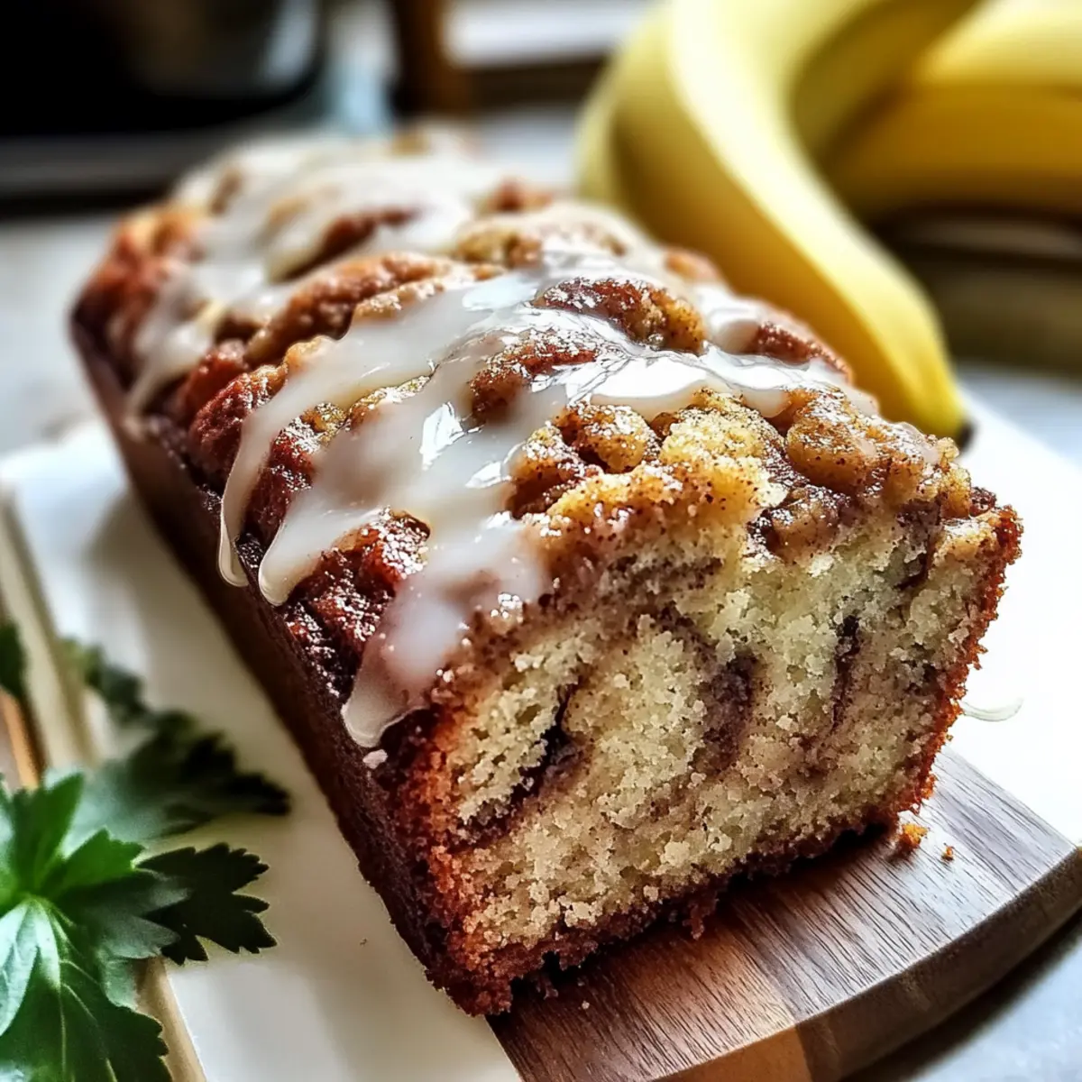 Cinnamon Roll Banana Bread