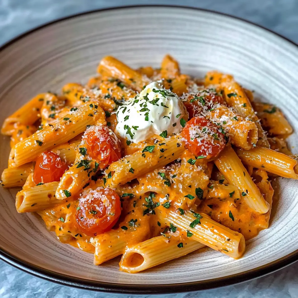 Creamy Tomato Garlic Pasta