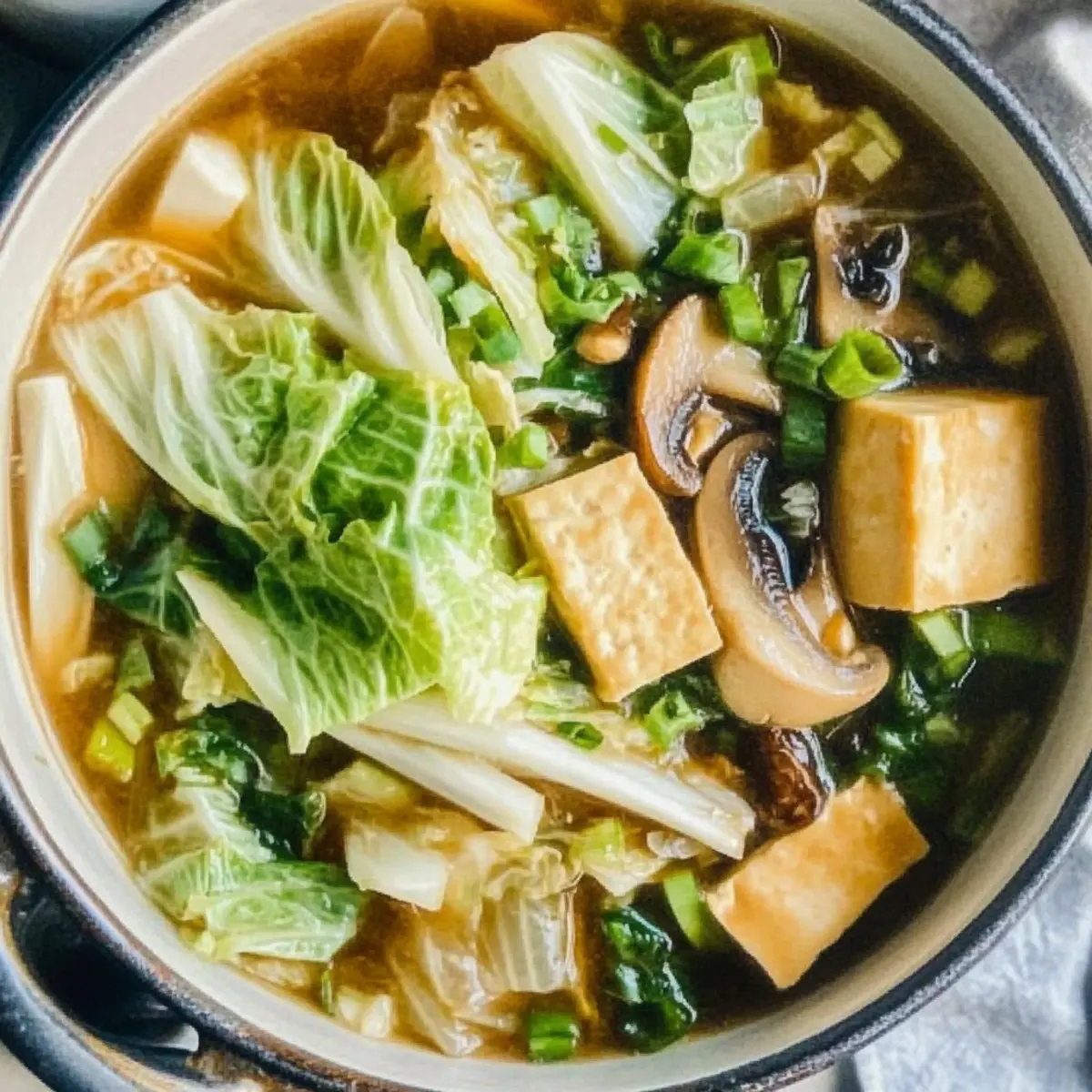 Napa Cabbage Tofu Soup