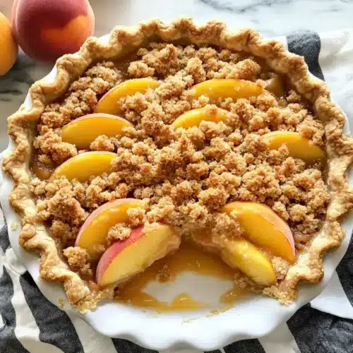 Peach Crumble Pie With Streusel Topping