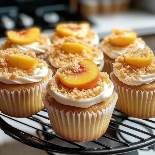 Peach Cobbler Cupcakes