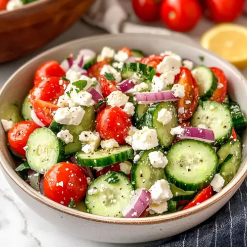 Cucumber Tomato and Feta Salad