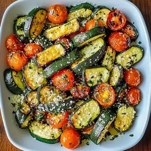 Roasted Parmesan Zucchini And Tomatoes