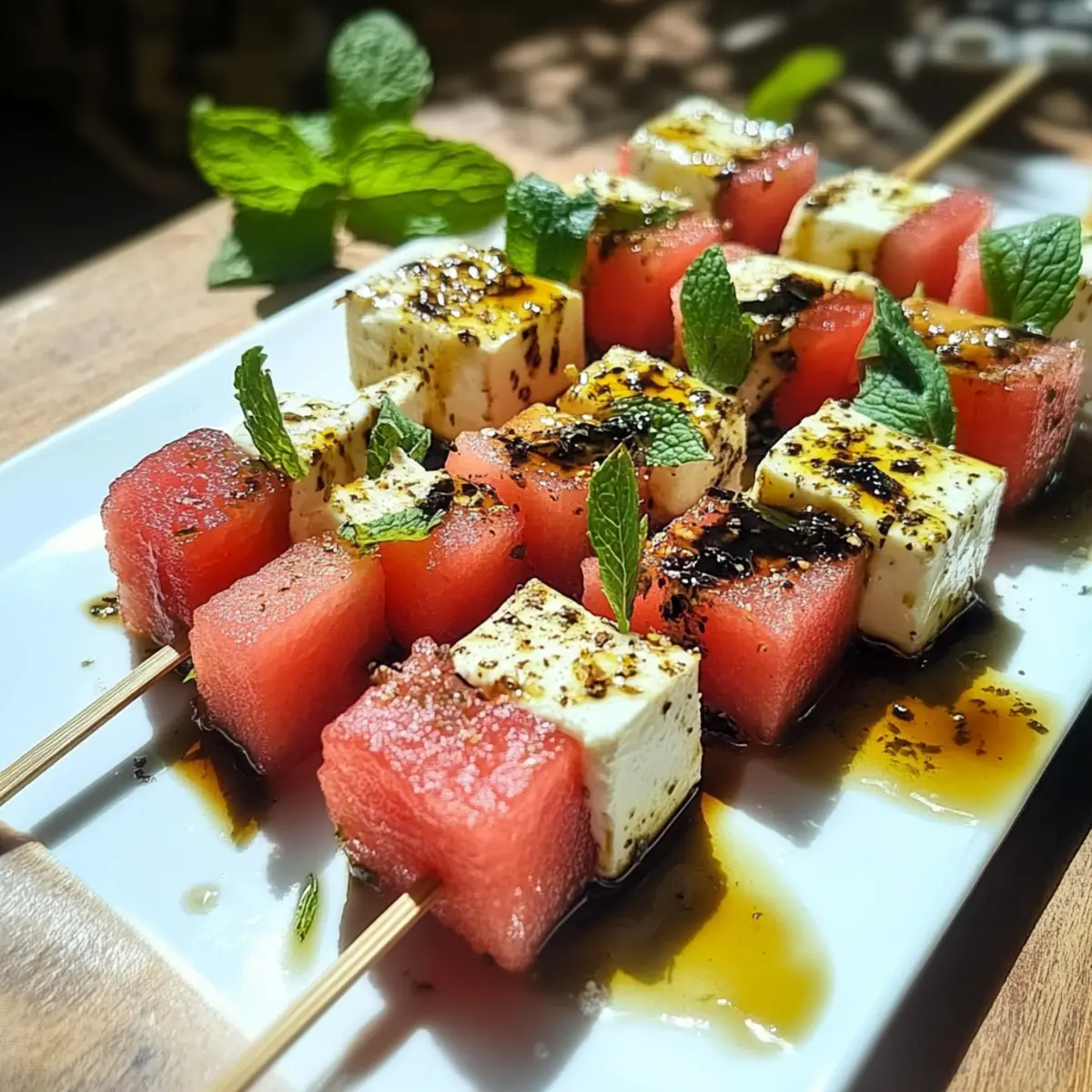Watermelon Feta Skewers