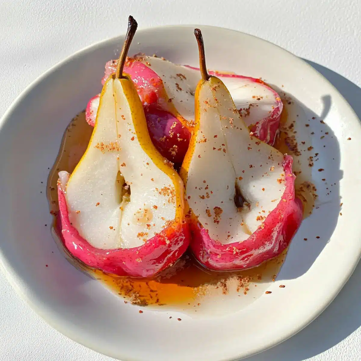 Hibiscus & Orange Poached Pears