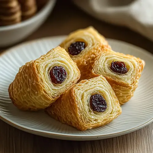 Wafer Rolls with Raisins