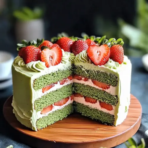 Matcha Strawberry Cake