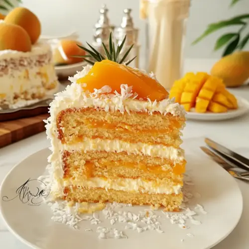 Vegan Mango Coconut Cake