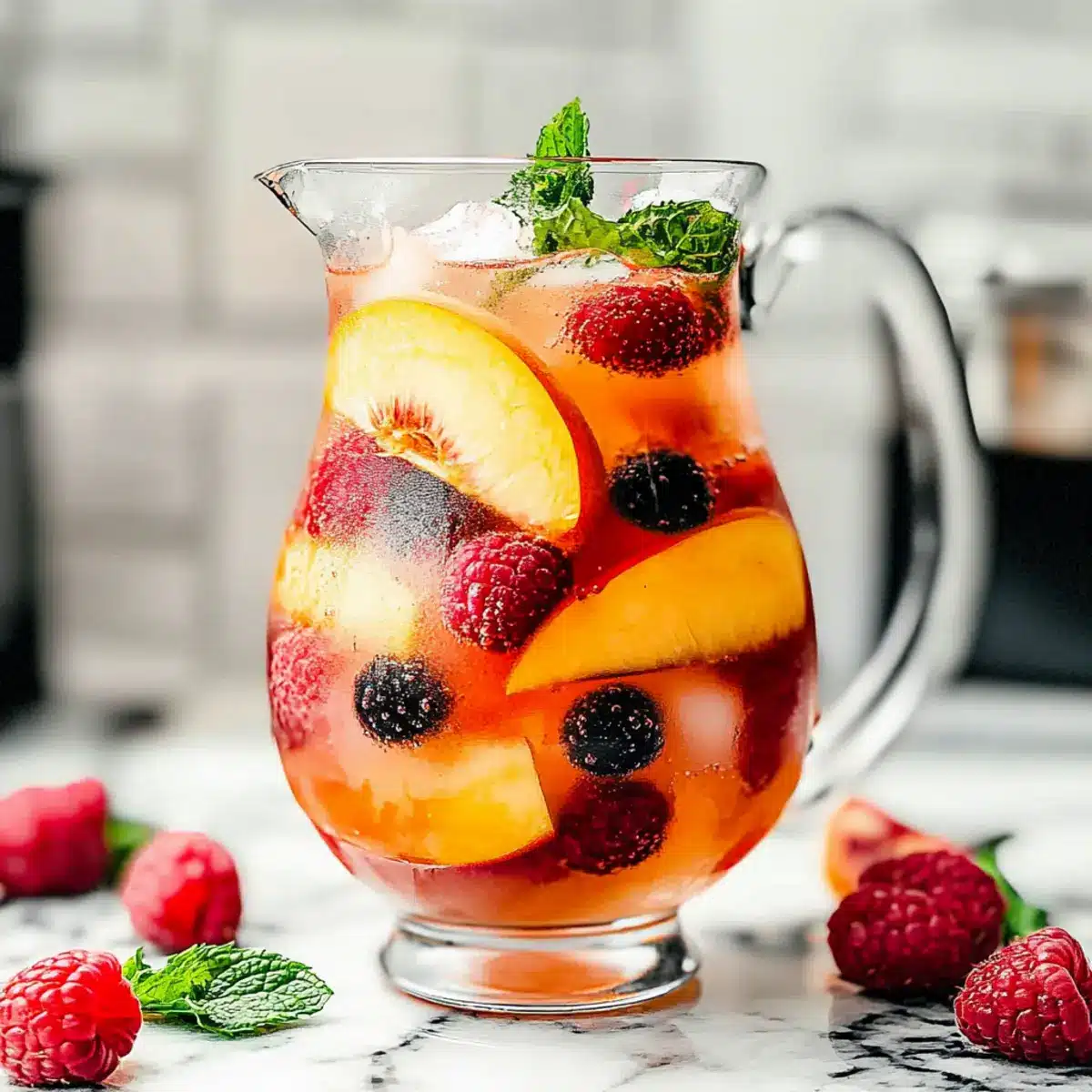Sparkling Peach Sangria With Champagne