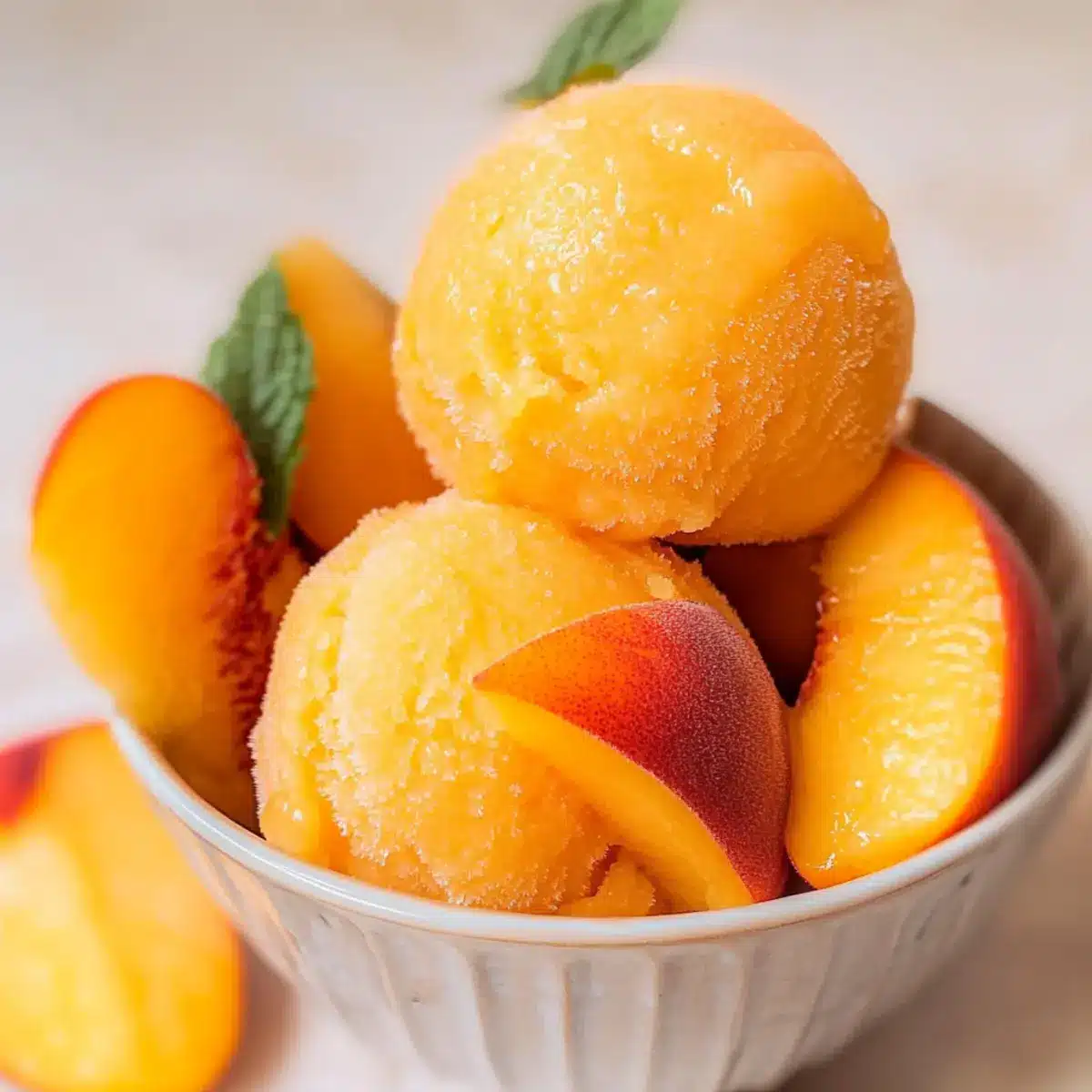 Perfect Peach Sorbet