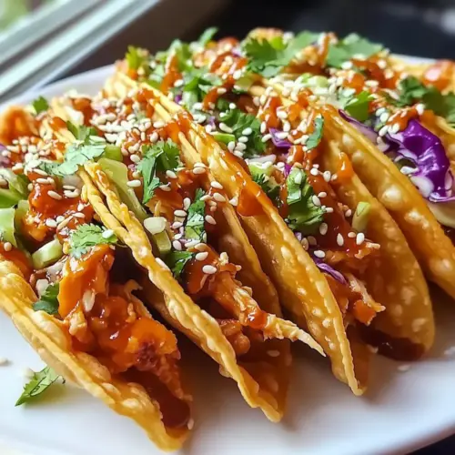 Crispy Chicken Wonton Tacos