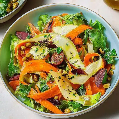 Roasted Kohlrabi & Carrot Ribbon Salad