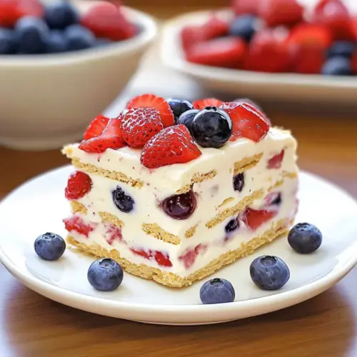 No Bake Summer Berry Icebox Cake